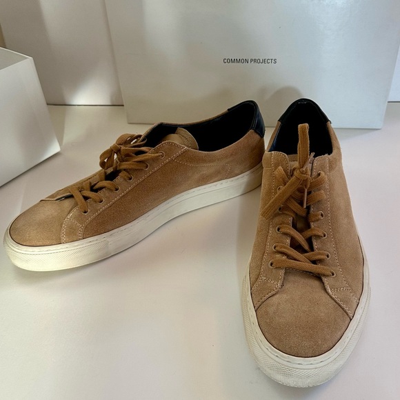 SOLD Common Projects Retro Low Suede Tan Size 41 Mens - Picture 3 of 10